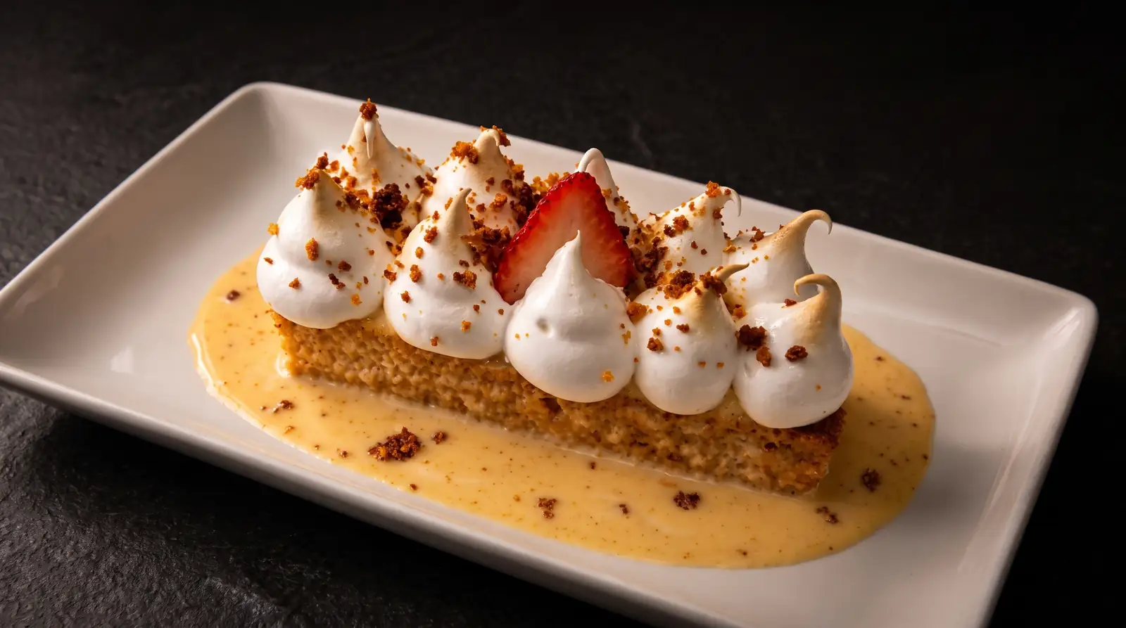Tres leches con merengue tostado